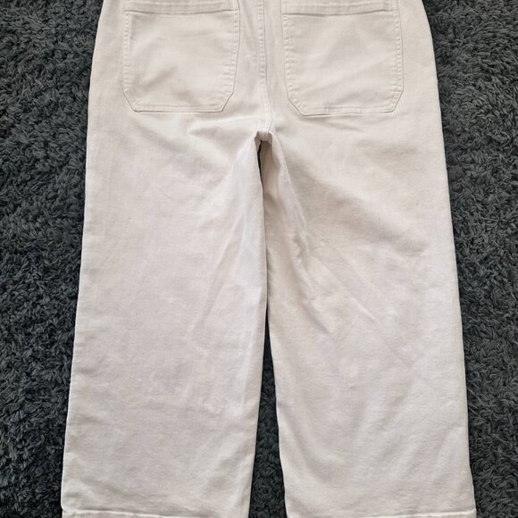J. Crew Mercantile Wide Leg Crop Jeans Pants White Size 32 / 14 - Picture 9 of 11